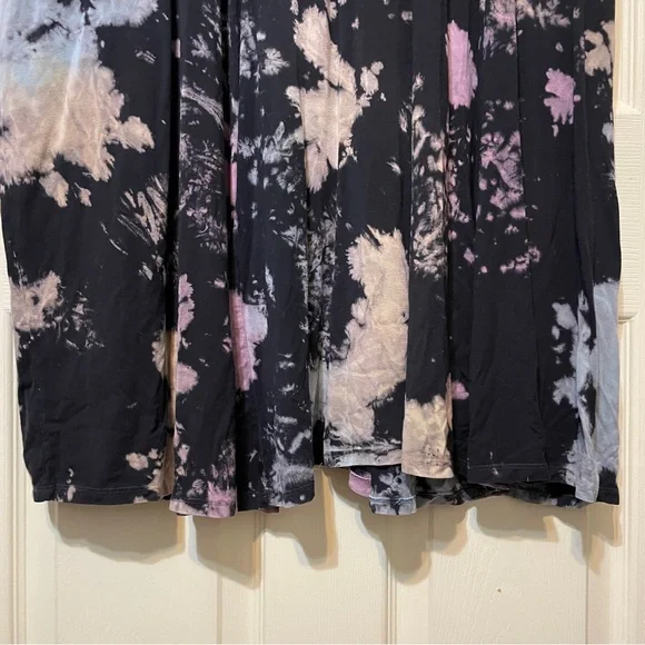 Torrid Mini Super Soft Knits Trapeze V-Neck Dress Tie dye black Plus Size 5X - Picture 6 of 15